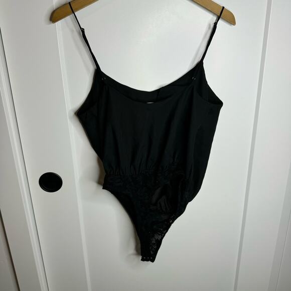 Intimately Free People Black Satin Cami Bodysuit Size Small - Picture 4 of 4